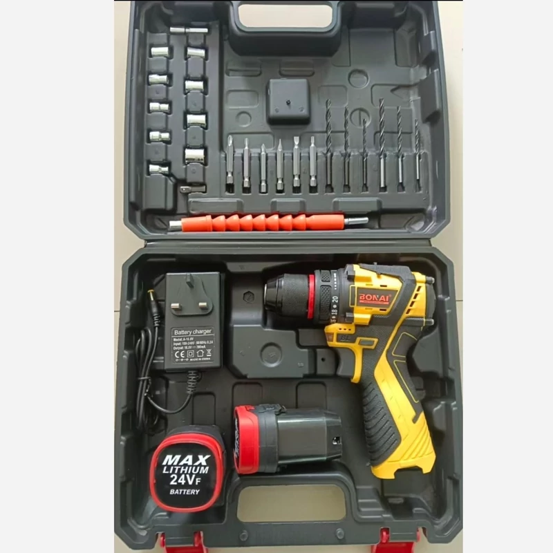 دریل پیچ گوشتی شارژی بونای 24 ولت براشلس BN-HK24V